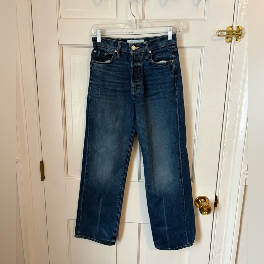MOTHER Superior The Rambler Ankle Jeans in Well Stacked, Size 24 Medium Dark - Picture 2 of 16